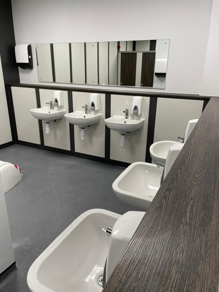 Picture of Venesta half height ducts for hand wash basins