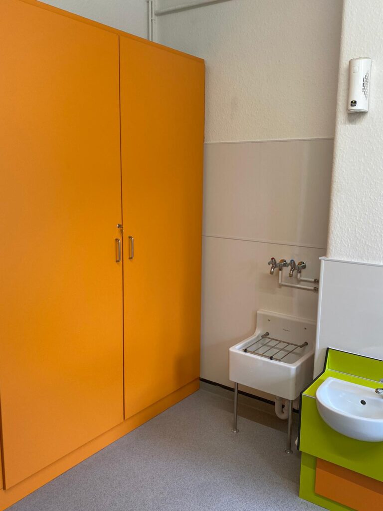Bespoke cupboard in orange