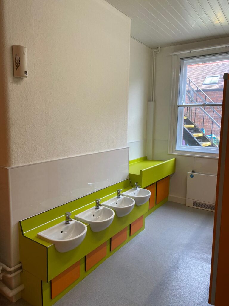 SGL vanity unit and HPL baby change