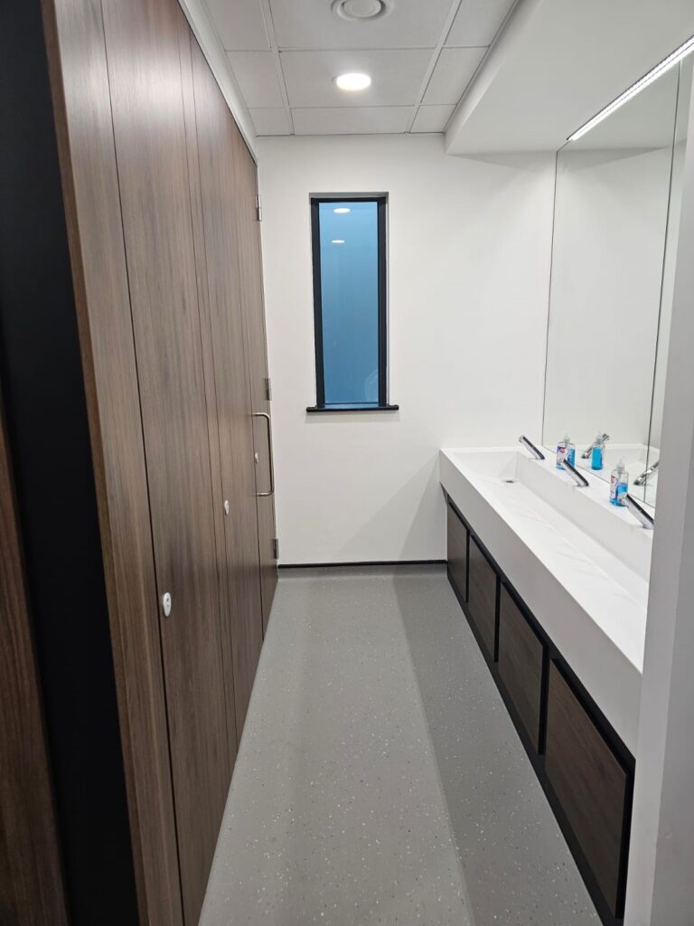 Venesta Unity toilet cubicles & washtrough