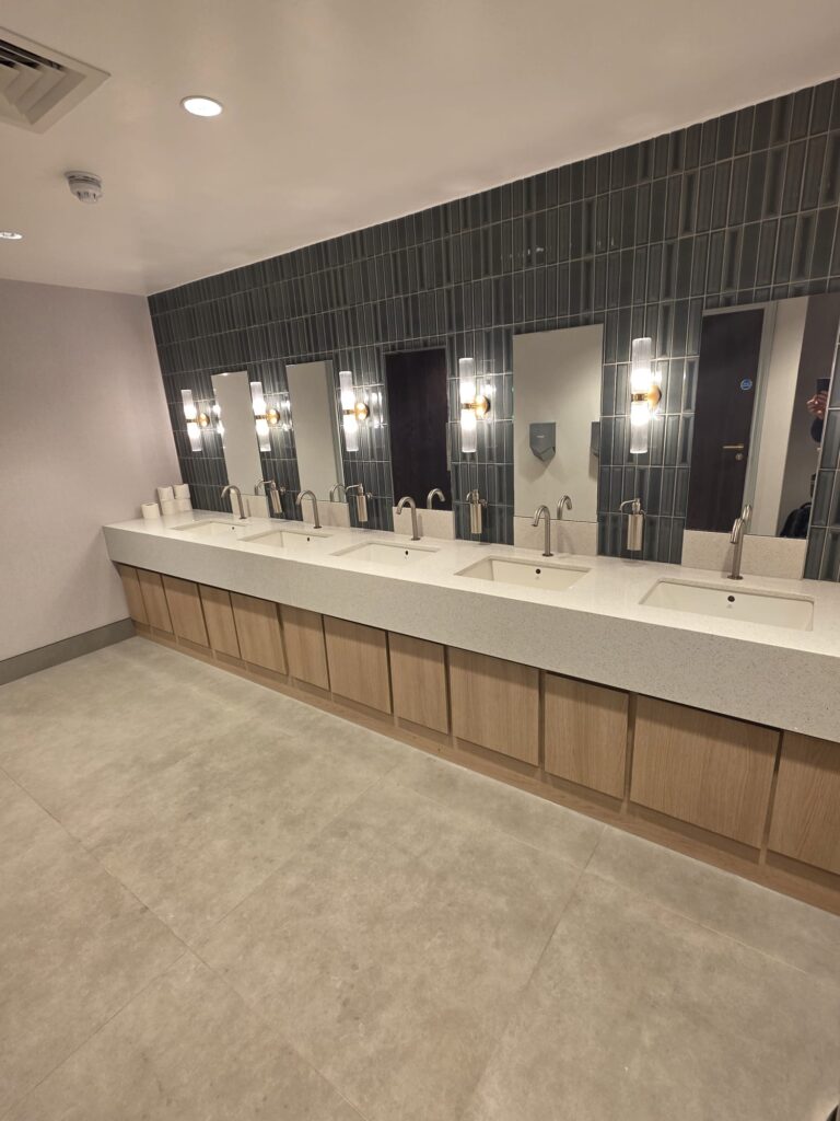 Installation of quartz vanity units