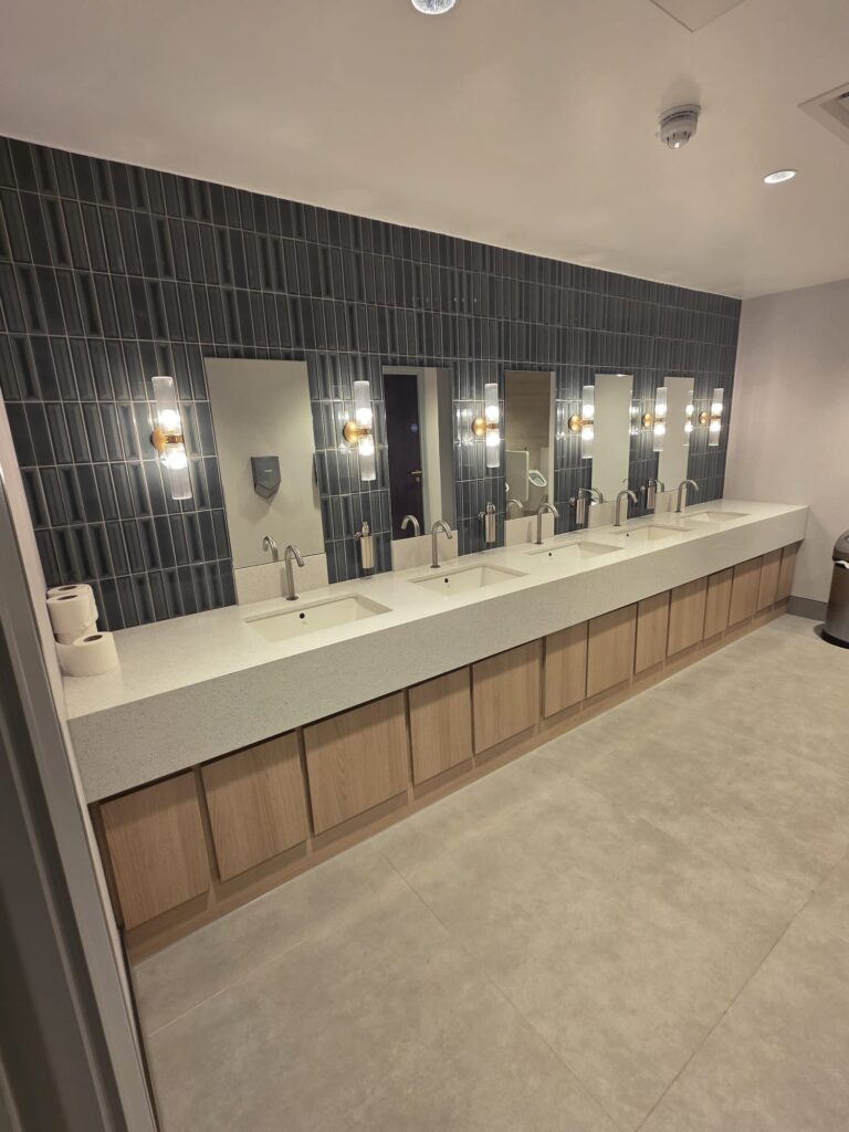 Installation of quartz vanity units